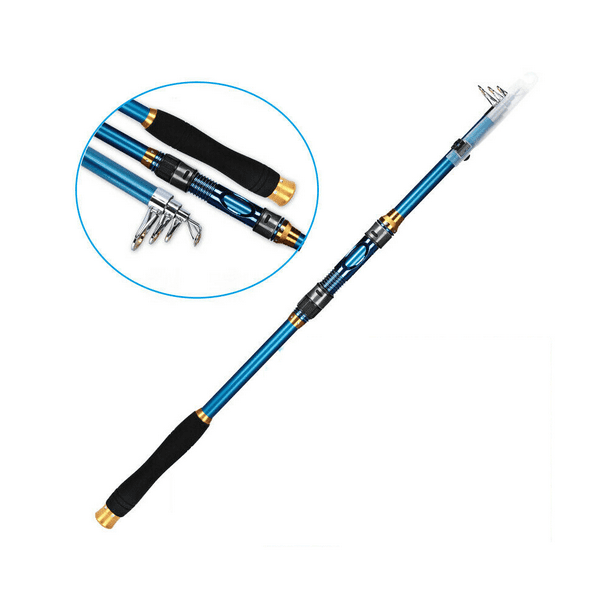2.1M Fishing Rod Ultralight Portable Carbon Fiber Telescopic Sea Spinning Pole